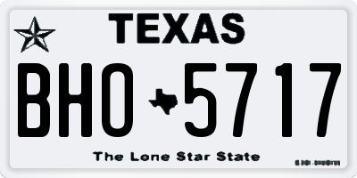 TX license plate BHO5717