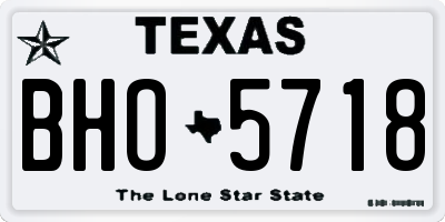TX license plate BHO5718