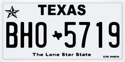 TX license plate BHO5719