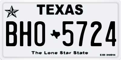 TX license plate BHO5724