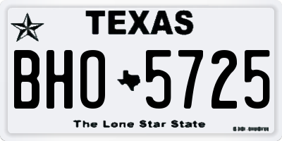 TX license plate BHO5725