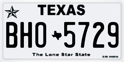 TX license plate BHO5729
