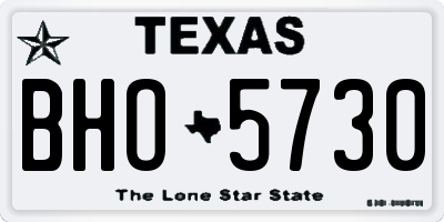TX license plate BHO5730