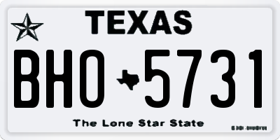 TX license plate BHO5731