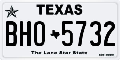TX license plate BHO5732