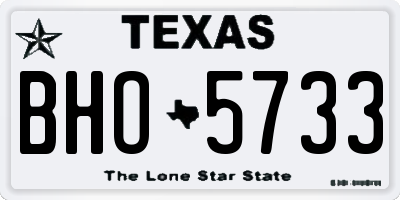 TX license plate BHO5733
