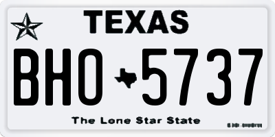 TX license plate BHO5737