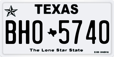 TX license plate BHO5740