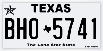 TX license plate BHO5741