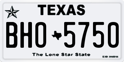 TX license plate BHO5750