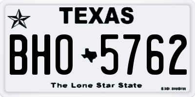 TX license plate BHO5762