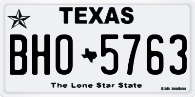 TX license plate BHO5763