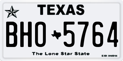 TX license plate BHO5764