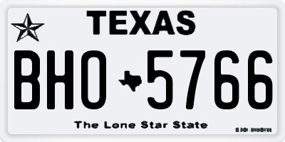 TX license plate BHO5766