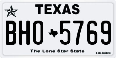 TX license plate BHO5769