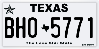 TX license plate BHO5771
