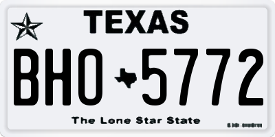 TX license plate BHO5772