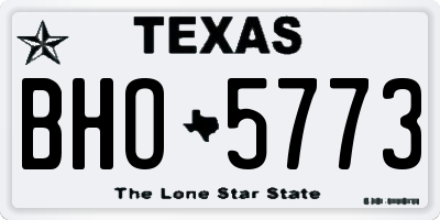 TX license plate BHO5773