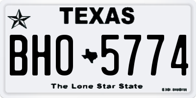 TX license plate BHO5774