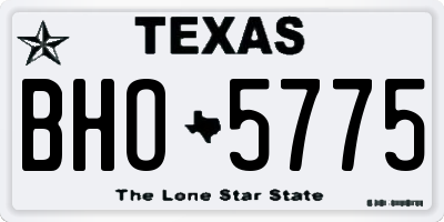 TX license plate BHO5775