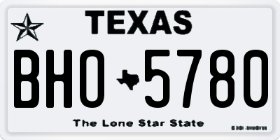 TX license plate BHO5780
