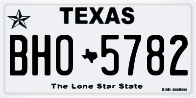 TX license plate BHO5782