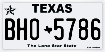 TX license plate BHO5786