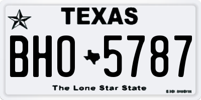 TX license plate BHO5787