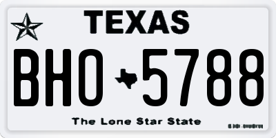 TX license plate BHO5788