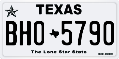 TX license plate BHO5790