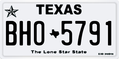 TX license plate BHO5791