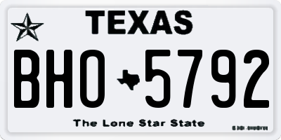 TX license plate BHO5792