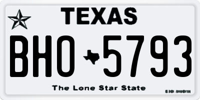 TX license plate BHO5793