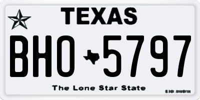 TX license plate BHO5797