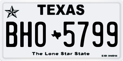 TX license plate BHO5799