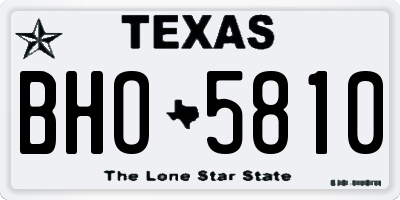 TX license plate BHO5810