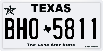 TX license plate BHO5811
