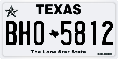 TX license plate BHO5812