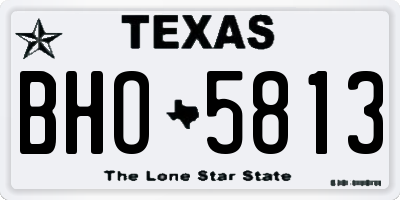 TX license plate BHO5813