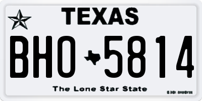 TX license plate BHO5814