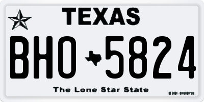 TX license plate BHO5824