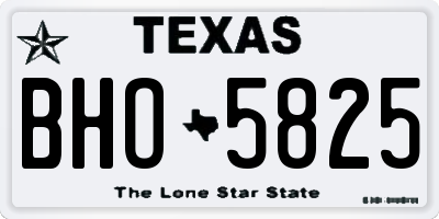 TX license plate BHO5825