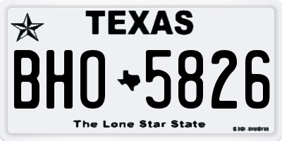 TX license plate BHO5826
