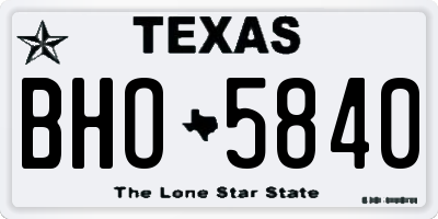 TX license plate BHO5840