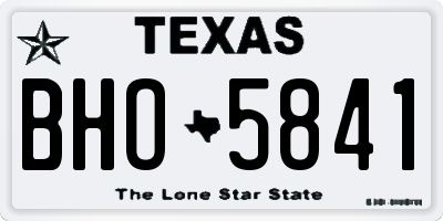 TX license plate BHO5841