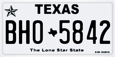 TX license plate BHO5842