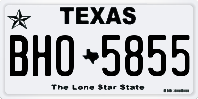 TX license plate BHO5855