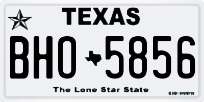 TX license plate BHO5856