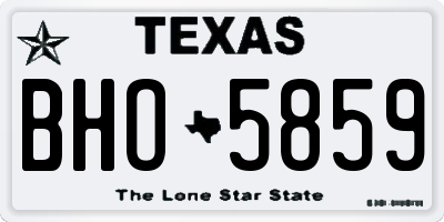 TX license plate BHO5859