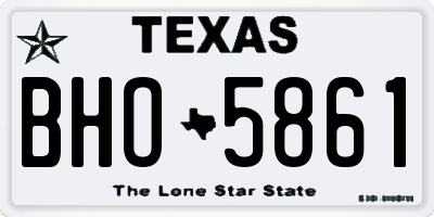 TX license plate BHO5861